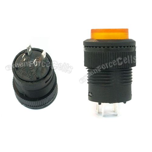 5 3a 250v ac spst on/off self-locking 16mm push button switch orange light 503ad for sale