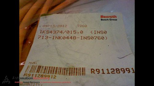 REXROTH IKS4374 SERVER / ENCODER CABLE 15 METERS, NEW