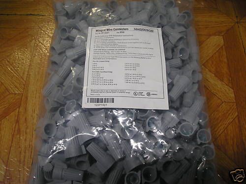 Grey Winged Wire Connector/Wire Nuts (Bag of 250)