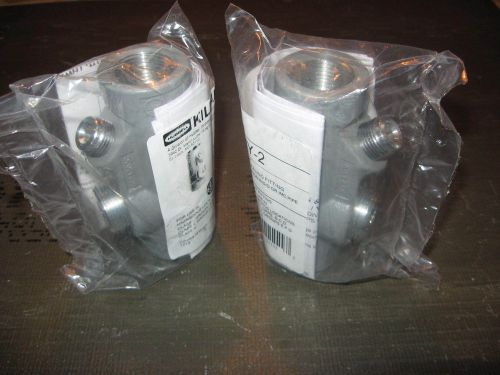 &#034; lot of 2 &#034; hubbell killark explosion proof sealing conduit fittings 3/4&#034; eny-2 for sale