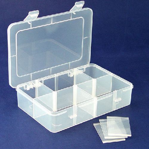 40X125X180mm Plastic Adjustable Storage Box Tool Container 8 slot NEW