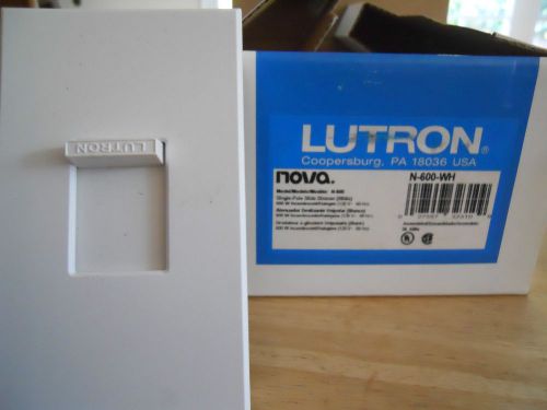 Lutron N-600-w Incandescent Dimmer 120VAC 60 Hz 600W