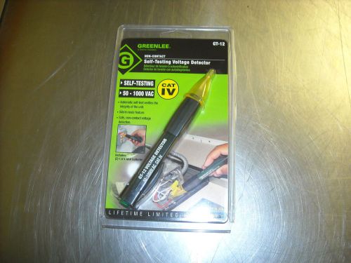 Greenlee GT-12 Non-Contact Self Testing Voltage Detector, New