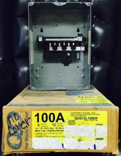 Circuit breaker load center square d qo612l100df 100a 240v 6 spaces 12 circuits for sale