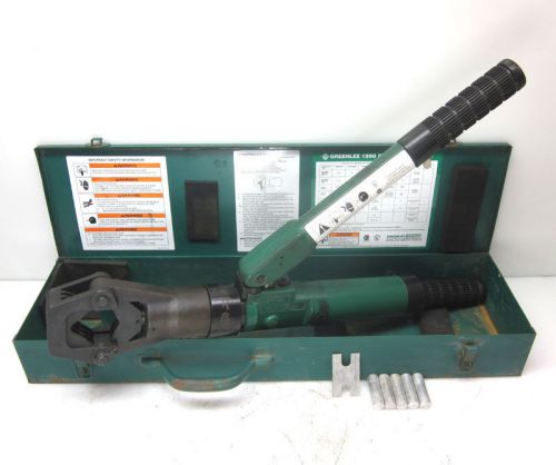Greenlee 1990 ym 15-ton hydraulic dieless crimper + metal case crimping tool for sale