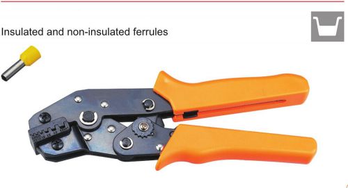 0.25-6.0mm2 awg24-10 mini eu insulated and non-insulated ferrules crimping plier for sale