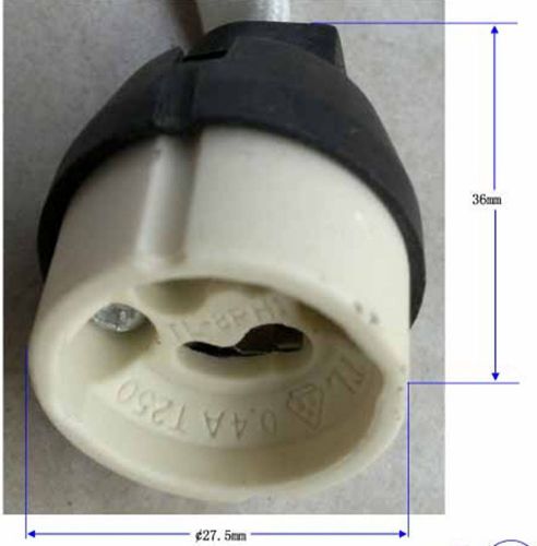 Lot2 gu10 socket lamp holder base 0.4a 250v 50w black back cover for sale