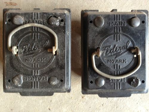 Two (2) federal no ark pull out fuse holder and four (4) fuses for sale