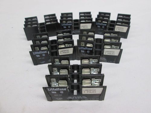 LOT 6 NEW LITTELFUSE ASSORTED L60030M3SQ 3 POLE FUSE HOLDER 600V-AC 30A D310616
