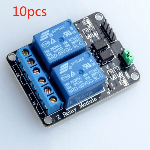 10x   5V Two 2 Channel Relay Module With optocoupler For PIC AVR DSP ARM Arduino