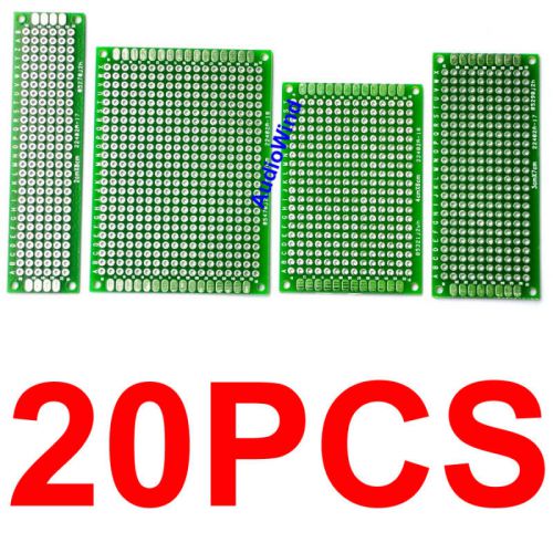 20x double-side prototype pcb board, 5x7 4x6 3x7 2x8cm for sale