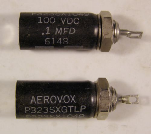 3 Aerovox P323SX .1uf 100VDC Capacitors NOS PIO Paper in Oil