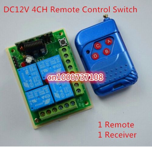 DC12V 10A 4CH RF Wireless Radio Remote Control Switch System Kit 12V On Off
