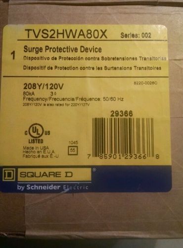 TVS2HWA80X Square D Transient Voltage Surge Suppressor  120/208V  NEW IN BOX!!!
