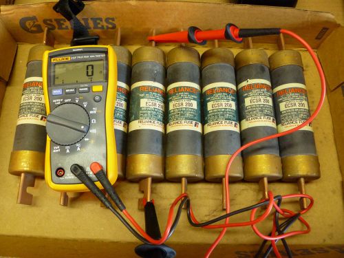 RELIANCE ECSR 200 TIME DELAY DUAL ELEMENT LIMITING FUSES LOT OF 8