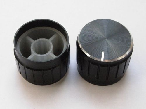 24pcs aluminum knobs volume tone control knob 17mmx26mm black for sale