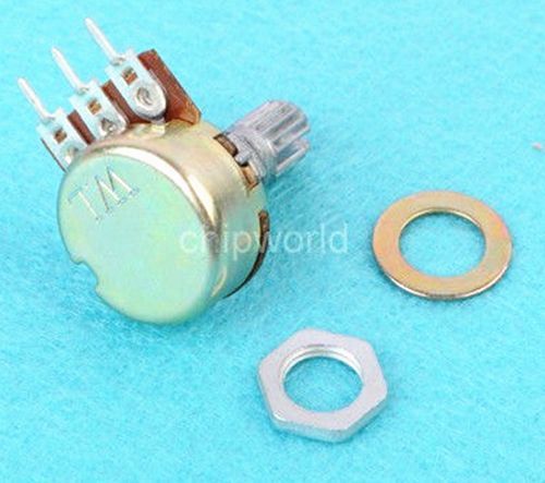 10pcs b50k 50k ohm knurled shaft linear rotary taper potentiometer 15mm for sale