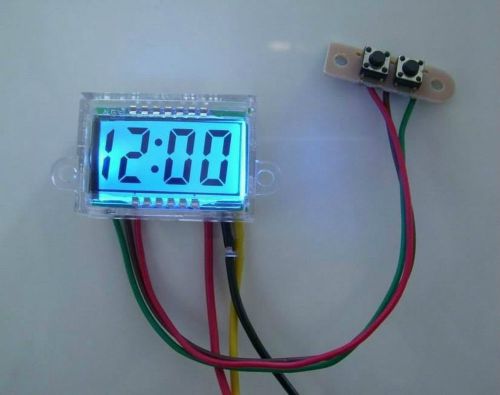 DC12V waterproof Digital LCD Dashboard Auto Clock Time ForCar Motorcycle motor