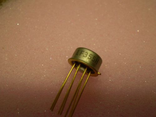 National LF355H JFET Op Amp TO-99 Metal Can, Qty 2
