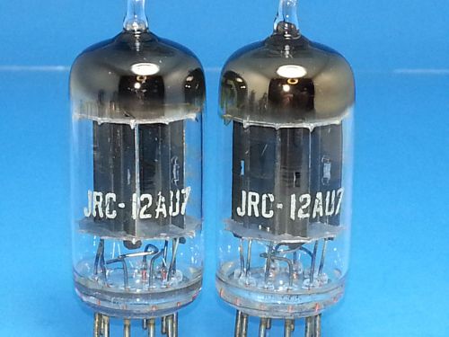 Rca jrc 12au7 ecc82 vacuum tube  match pair 1955 black long plate warm tone r16l for sale