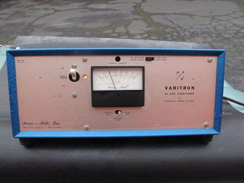 VARITRON A. C. LINE CONDITIONER and VARIABLE POWER SOURCE