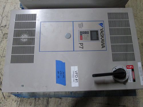 Yaskawa ac drive w/disconnect cimr-97u4011 21kva in: 480v 25.7a out: 0-460v 21a for sale