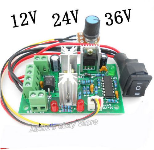 10-36v dc motor speed controller reversible pwm control forward / reverse switch for sale