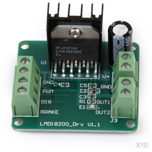 10x lmd18200t dc motor driver module pwm adjustable speed for arduino robot for sale