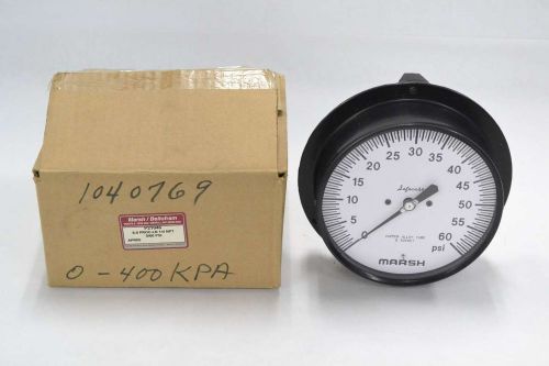 New marsh p21046 safecase pressure 0-60psi 6 in 1/4 in npt gauge b354655 for sale