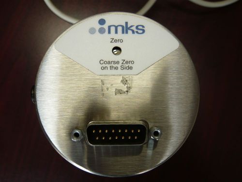 Mks 627d baratron capacitance manometer, 1 mbar / 750mt, heated, 133 cf for sale