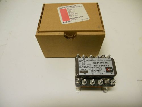 CUTLER-HAMMER MS24192-D1 AC AIRPLANE CONTACTOR 25 AMPS 3PST COIL 28 VOLTS DC
