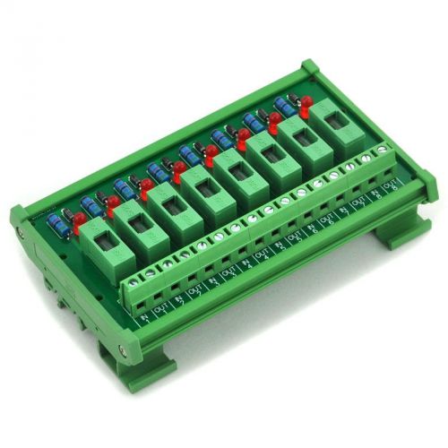 8 Channel Fuse Interface Module, for DC 5~48V, Din Rail Mount, w/ Fail Indicator