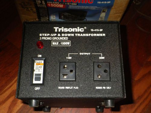 Ts-415-3p trisonic step up / down transformer 1500 watt for sale