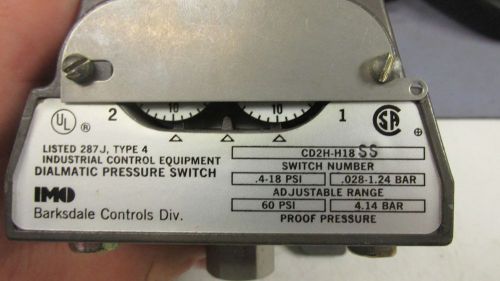 Imo barksdale controls dilamatic pressure switch new br for sale