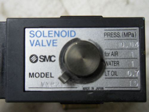 (R2-5) 1 USED SMC VXP2140 SOLENOID VALVE 24VDC 25-150PSI 8.5W