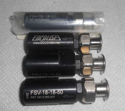 4 edco usa vacuum flow sensor valves fsv-18-18-50 1/12 cup accessory scfm 1.8 for sale
