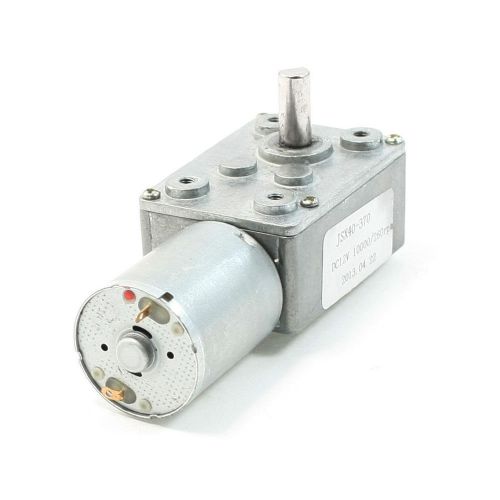 DC 12V 10000/260RPM Rectangle Shaped Gear Box 2 Terminal Electric Geared Motor