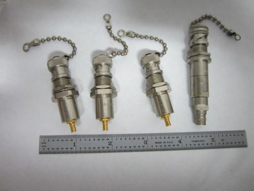 Lot 4 ea bnc to microtnc twinax? unknown connector rf frequency as is  bin#l6-05 for sale