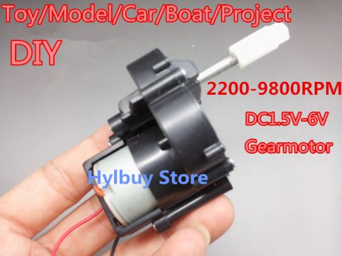 Dc geared motor 1.5v-6v 5v high speed 9800rpm gear box toy boat car project diy for sale