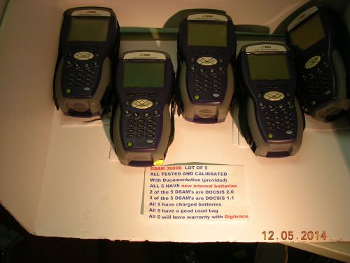 JDSU DSAM 3600B, Lot of 5, All tested &amp; Calibrated by Digitrace, incl batteries