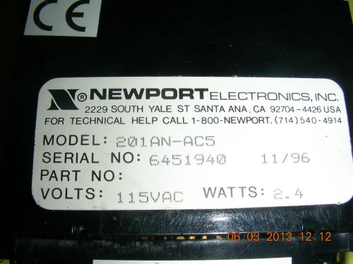 NEWPORT AC POWER-LINE MONITOR   (VOLT METER)      PN:   201AN-AC5