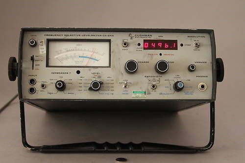 CUSHMAN FREQUENCY SELECTIVE LEVEL METER CE-24A
