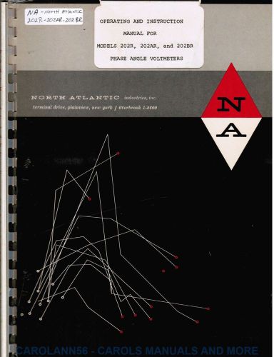 NA NORTH ATLANTIC Manual 202R 202AR &amp; 202BR Phase Angle Voltmeters