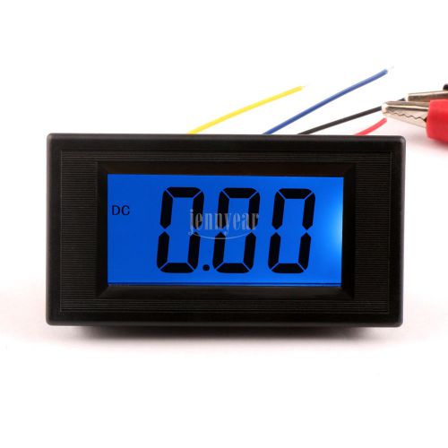 Lcd high current meter digital ammeter gauge blue dc 8-12v powered for sale