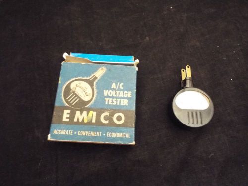 Vintage plug in emico a/c voltage tester with original box for sale