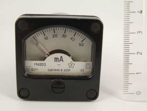 New Russian Panel Meter DC 0-50mA M4203