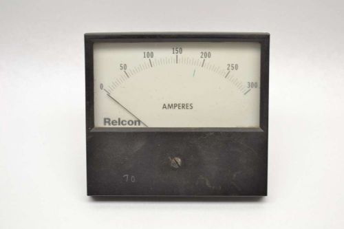 RELCON 420-GL 0-300 AMPERES AMP AMMETER PANEL METER B480215