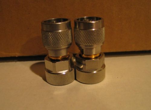 Omni spectra apc-7 7mm to n-type male adapters connector pair for sale