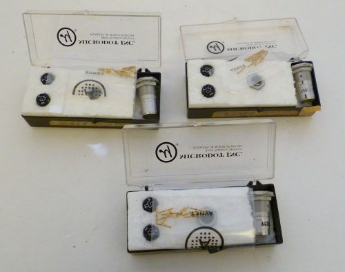 Lot of 3 Microdot INC Connectors, A43AH-12S, Two Complete Boxes Vtg.