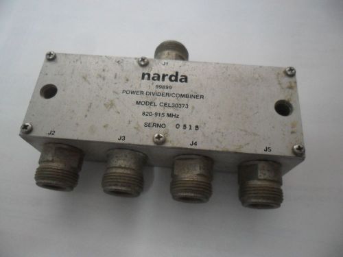 Narda cel30373 power divider combiner 4-way 820- 915mhz n-type 100w 20db for sale